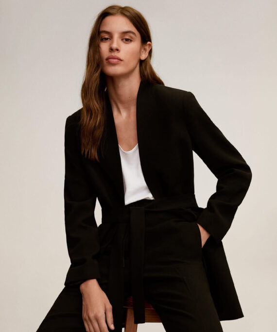 Bow suit blazer